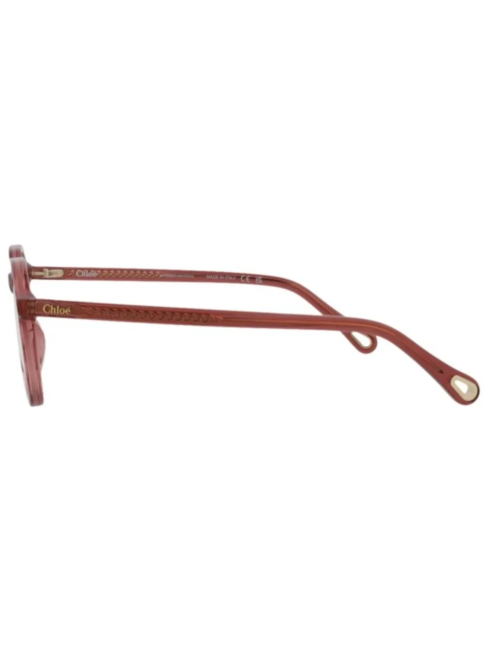 New Chloé Women's Eyeglasses Round Oval Bio Acetate Frame Pink Pink Transparent